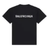Pánské tričko Balenciaga FW21 s potiskem loga, retro, s krátkým rukávem, černé 612966TIVG51070