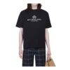 Pánské tričko Balenciaga Retro Knit BB Paris s potiskem, verze s krátkým rukávem, černé 594579TGV601000