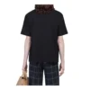 Pánské tričko Balenciaga Retro Knit BB Paris s potiskem, verze s krátkým rukávem, černé 594579TGV601000