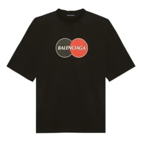 Pánské tričko Balenciaga Retro Uniform s volným střihem a krátkým rukávem, černé 620969TIV791000