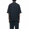 Pánské tričko Balenciaga Retro Uniform s volným střihem a krátkým rukávem, černé 620969TIV791000