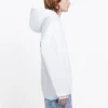 Pánské tričko Balenciaga s kapucí a potiskem Back Alphabet, s dlouhými rukávy, bílé 556113TAV379000