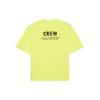 Pánské tričko Balenciaga s krátkým rukávem a potiskem písmen abecedy, fluorescenční zelená 620969TIVG97072
