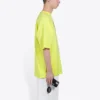 Pánské tričko Balenciaga s krátkým rukávem a potiskem písmen abecedy, fluorescenční zelená 620969TIVG97072
