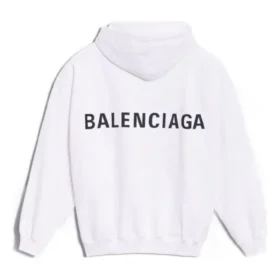 Pánské tričko Balenciaga s logem na zádech, bílé, 556143TAV379000