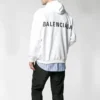 Pánské tričko Balenciaga s logem na zádech, bílé, 556143TAV379000