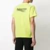 Pánské tričko Balenciaga s malým logem, kulatým výstřihem a krátkými rukávy, žluté 620967TJVF77110