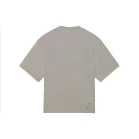 Pánské tričko Balenciaga s mozaikovým logem BB Alphabet, volný střih s otvory a efektem opotřebení, krátký rukáv, šedé 651795TKVF58174