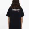 Pánské tričko Balenciaga s potiskem, krátký rukáv, černé 570803TAV441000