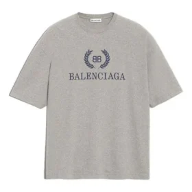 Pánské tričko Balenciaga s potiskem loga BB, krátký rukáv, šedé 544271TCV251300