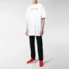 Pánské tričko Balenciaga s potiskem loga, krátký rukáv, bílé 583214TFV639783
