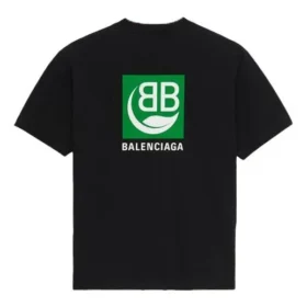 Pánské tričko Balenciaga s potiskem loga, krátký rukáv, černé 594579THV631000