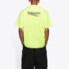 Pánské tričko Balenciaga s potiskem loga, krátký rukáv, žluté 641675TJVF77110