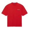 Pánské tričko Balenciaga s velkým logem, retro, s krátkým rukávem, červené 612966TIVG56540