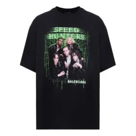 Pánské tričko Balenciaga Speedhunters Band s krátkým rukávem, černé 556133TCV381000