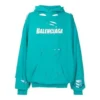 Pánské tričko Balenciaga SS21 Classic Alphabet Printing Hole Sky Blue 659403TKVB64661