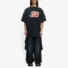Pánské tričko Balenciaga SS21 Flame Retro s krátkým rukávem, černé, 656978TKV701076
