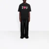 Pánské tričko Balenciaga SS21 Love s krátkým rukávem, černé, 612966TJVL51070