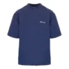 Pánské tričko Balenciaga SS21 Retro s krátkým rukávem, modré 612966TJV874866