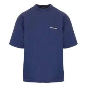 Pánské tričko Balenciaga SS21 Retro s krátkým rukávem, modré 612966TJV874866