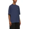 Pánské tričko Balenciaga SS21 Retro s krátkým rukávem, modré 612966TJV874866