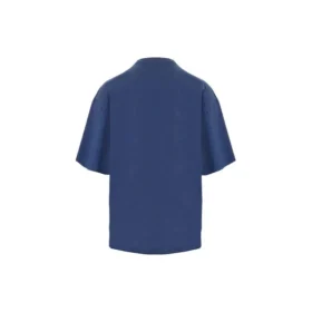 Pánské tričko Balenciaga SS21 s běžeckým vzorem a potiskem loga, volný střih, krátký rukáv, modré 641614TJVK64866