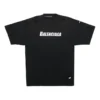 Pánské tričko Balenciaga SS21 s potiskem abecedy, otvory, kulatým výstřihem a krátkými rukávy, černé 651795TKVB81070