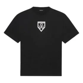 Pánské tričko Balenciaga SS21 s potiskem, kulatým výstřihem a krátkými rukávy, černé 651795TKV771070