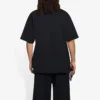 Pánské tričko Balenciaga SS21 s potiskem loga, volný střih, kulatý výstřih, krátký rukáv, černé 641675TKV711069