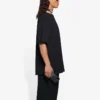 Pánské tričko Balenciaga SS21 s potiskem loga, volný střih, kulatý výstřih, krátký rukáv, černé 641675TKV711069