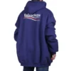 Pánské tričko Balenciaga SS21 s potiskem, modré, 620973TIV531195