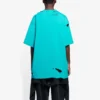 Pánské tričko Balenciaga SS21 s potiskem písmen, otvory a kulatým výstřihem, zelené, s krátkými rukávy 651795TKVB84661