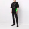 Pánské tričko Balenciaga SS21 s potiskem, volný střih, s krátkým rukávem, černé 641614TJV801070