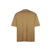 Pánské tričko Balenciaga SS21 s volným střihem, kulatým výstřihem, vyšívaným logem s písmeny a krátkými rukávy, khaki 612966TJV879504
