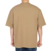 Pánské tričko Balenciaga SS21 s volným střihem, kulatým výstřihem, vyšívaným logem s písmeny a krátkými rukávy, khaki 612966TJV879504