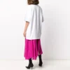 Pánské tričko Balenciaga SS21 z bavlny s logem, kulatým výstřihem a krátkými rukávy, bílé 641655TJV879040
