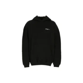 Pánské tričko Balenciaga SS21 z bavlny, velké, s kapucí a dlouhými rukávy, černé 620973TKV871070