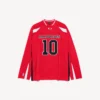 Pánské tričko s dlouhým rukávem v oversized střihu z kolekce Balenciaga | NBA v červené/vícebarevné barvě