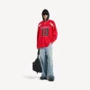 Pánské tričko s dlouhým rukávem v oversized střihu z kolekce Balenciaga | NBA v červené/vícebarevné barvě
