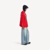Pánské tričko s dlouhým rukávem v oversized střihu z kolekce Balenciaga | NBA v červené/vícebarevné barvě
