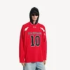 Pánské tričko s dlouhým rukávem v oversized střihu z kolekce Balenciaga | NBA v červené/vícebarevné barvě