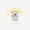 Pánské tričko s extrémním tie-dye potiskem a středním střihem v bílé barvě