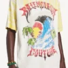 Pánské tričko s extrémním tie-dye potiskem a středním střihem v bílé barvě