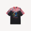 Pánské tričko s potiskem „extreme tie dye“ a středním střihem v černé barvě