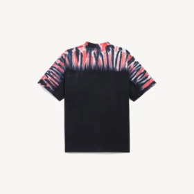 Pánské tričko s potiskem „extreme tie dye“ a středním střihem v černé barvě
