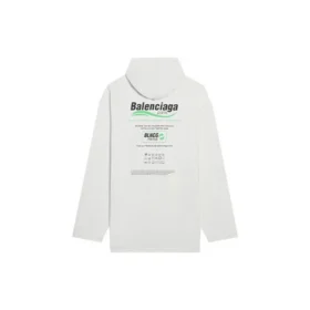 Pánské volné bílé tričko Balenciaga FW21 s potiskem písmen abecedy 662424TKVF89085