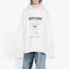 Pánské volné bílé tričko Balenciaga FW21 s potiskem písmen abecedy 662424TKVF89085