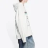 Pánské volné bílé tričko Balenciaga FW21 s potiskem písmen abecedy 662424TKVF89085