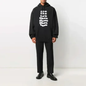 Pánské volnočasové boty Balenciaga s potiskem abecedy, černé 641679TJV931070