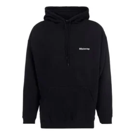 Pánské volnočasové mikiny s kapucí Balenciaga z čisté bavlny, černé 570811TJV851070